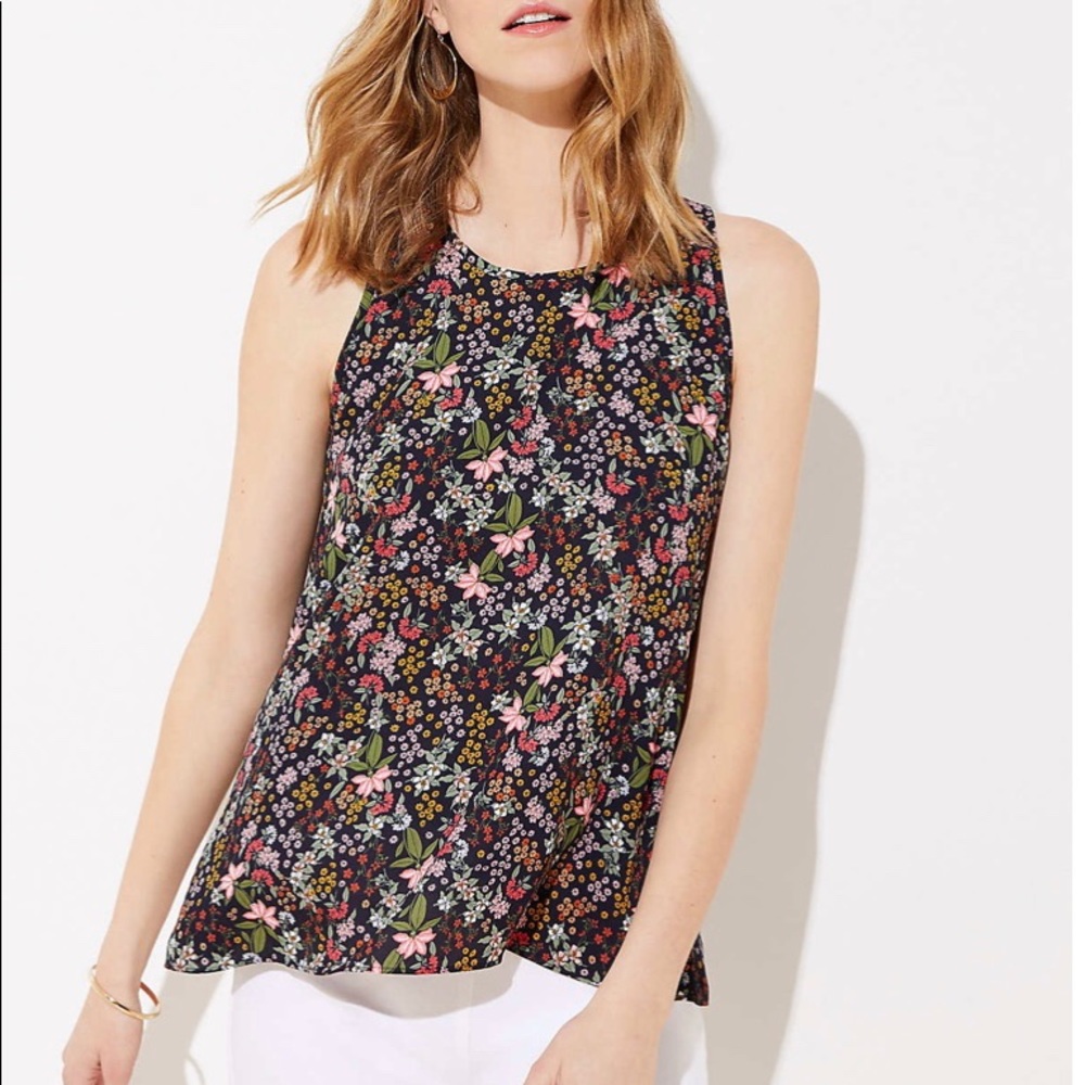 Garden Swingy Mixed Media Tank Top